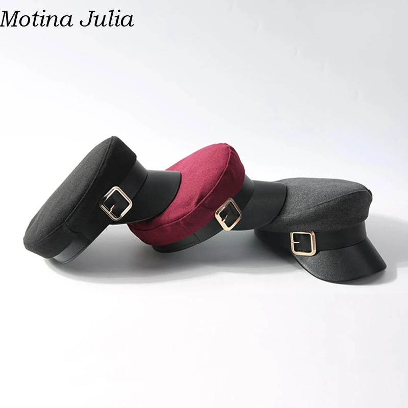 Осенне-зимняя теплая Женская шапка Motina с козырьком Милая Сексуальная элегантная