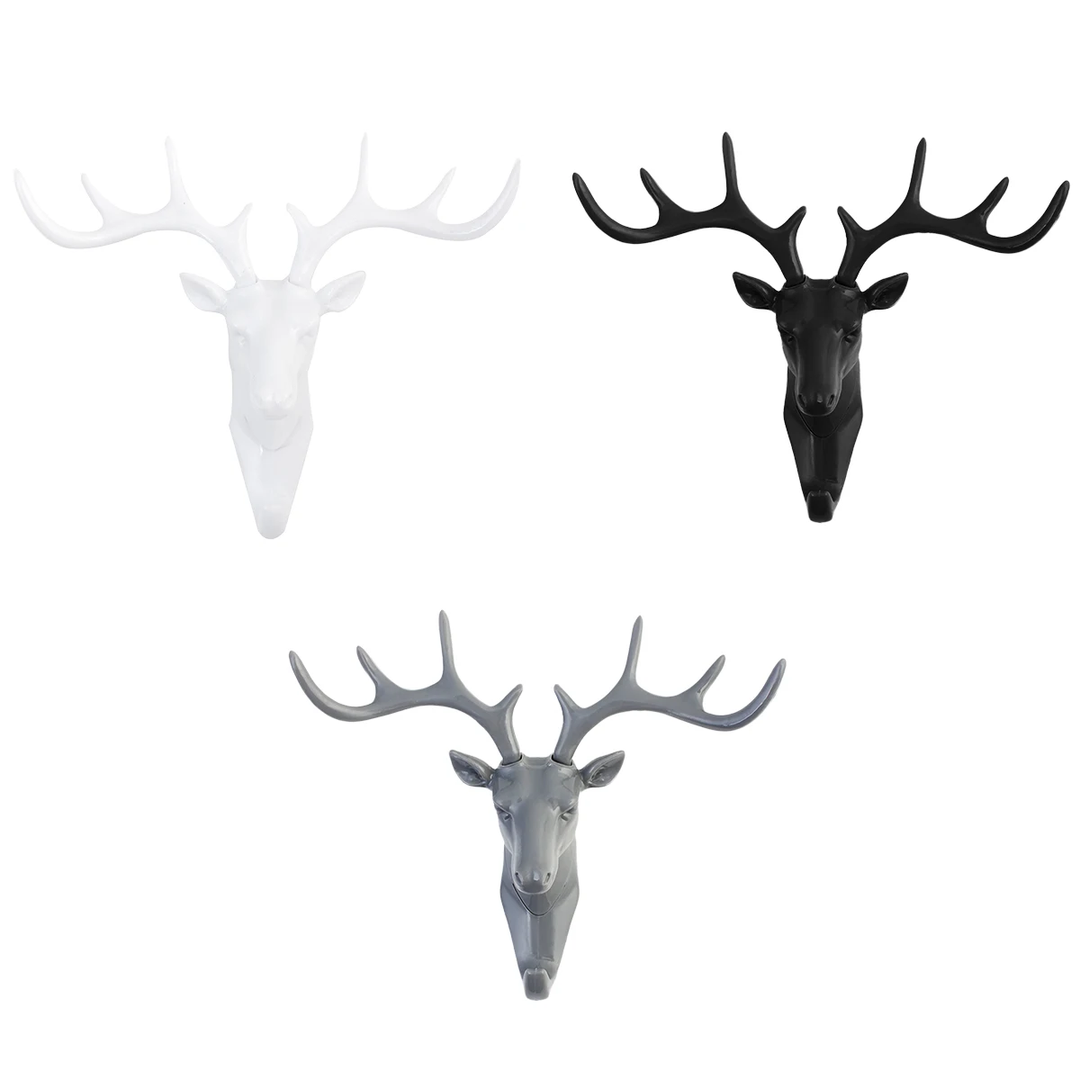 

Настенная самоклеящаяся вешалка с изображением головы оленя, вешалка для одежды, кепок, сумок, ключей, украшение комнаты