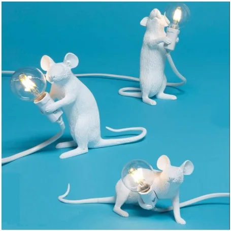 

Полимерная лампа для мыши в американском стиле, креативный прикроватный светильник для спальни, кабинета, настольное украшение для маленьк...