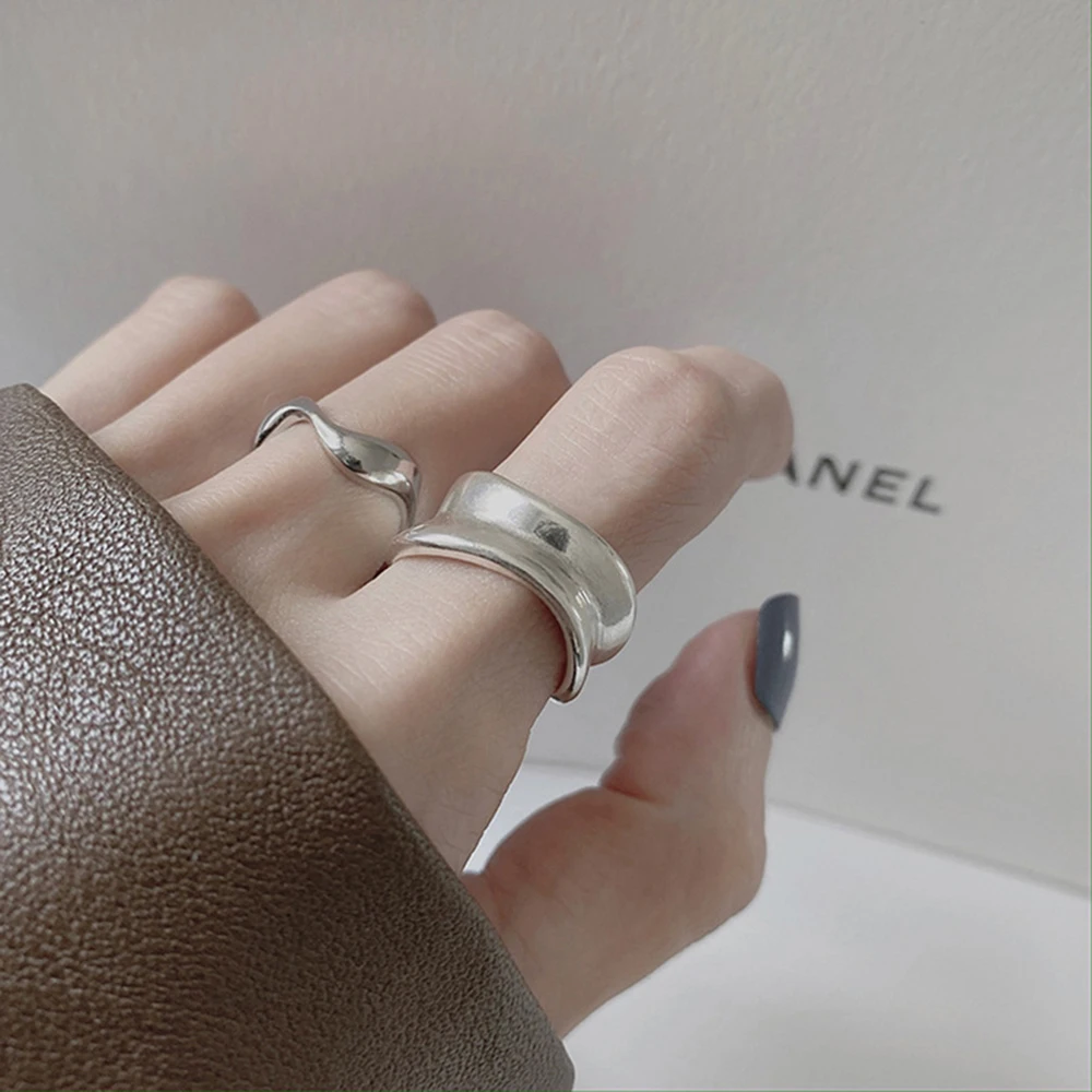 

Vintage Punk Irregular Geometric Open Rings For Women Elegant Adjustable Antique Knuckle Rings Female Wedding Jewelry Gift New