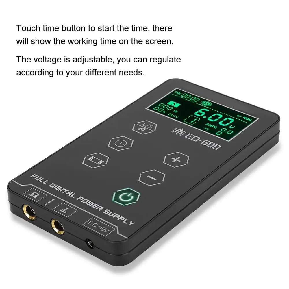 

110V-240V Touch Screen Tattoo Power Digital Display DC Connection Permanent Makeup Rotating Tattoo Machine Fittings Power Supply