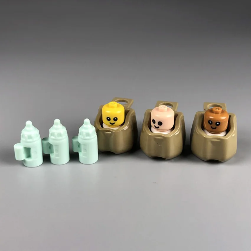 Строительные блоки MOC для детской бутылочки игрушки детей сцена в одном городе