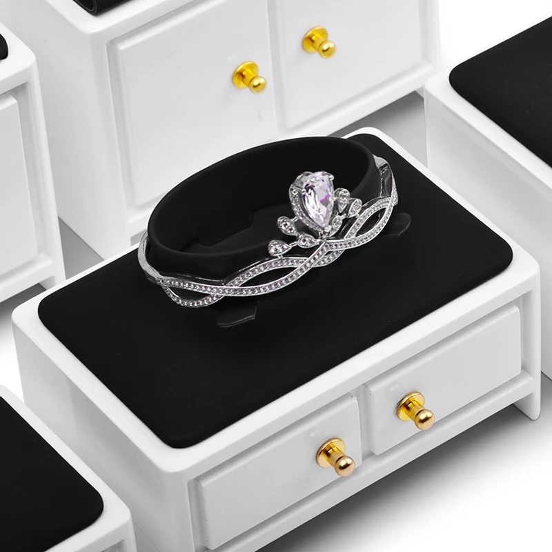 Oirlv Solid Wood Jewelry Display Stand For Ring Earrings Bracelet Pendant Necklace Watch Storage Case Jewelry Organizer Holder