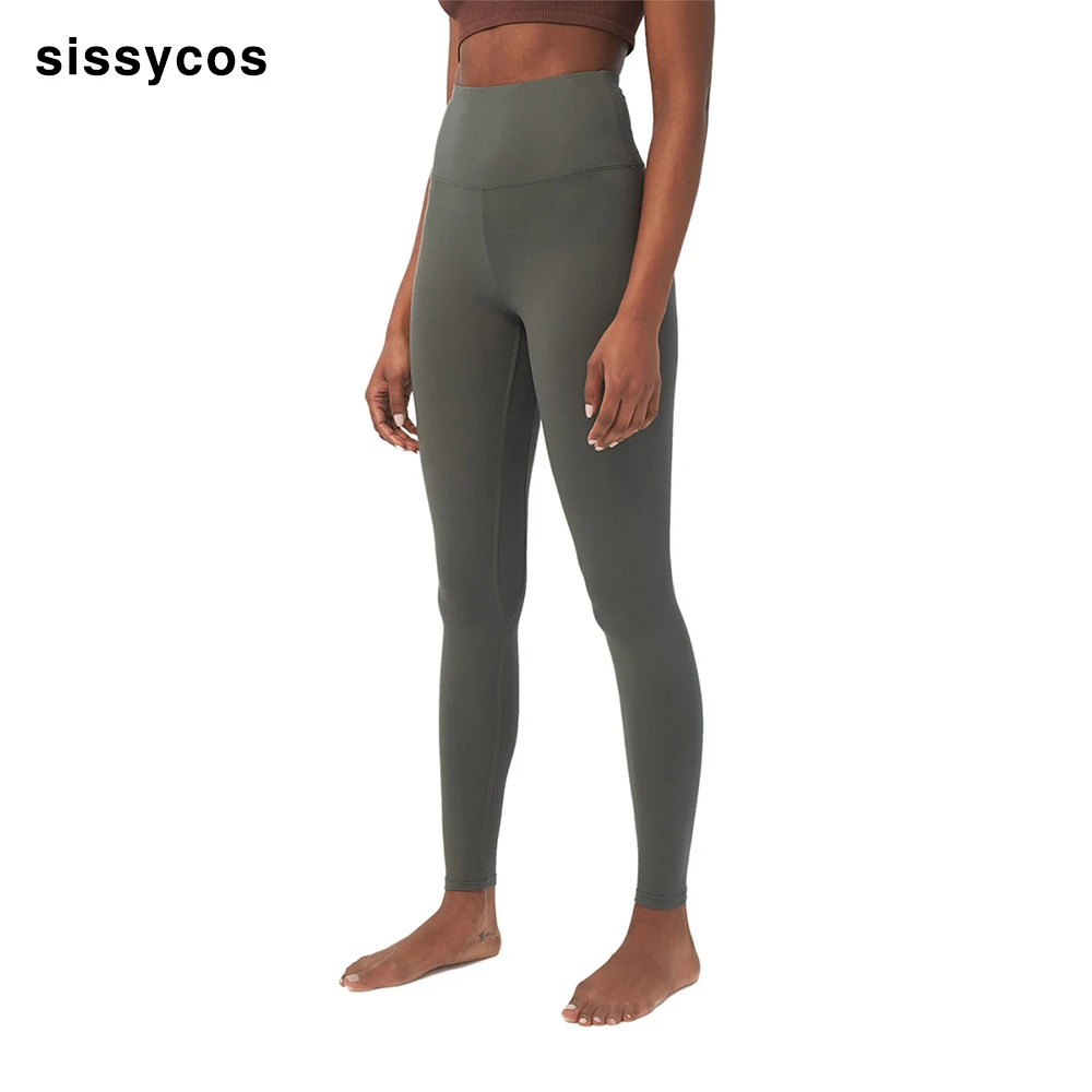 

sissycos 2021 New High Waisted Push Up Leggings for Women Stretch Wide Band Brushed Buttery Soft Elastic Outdoor Casual Pants