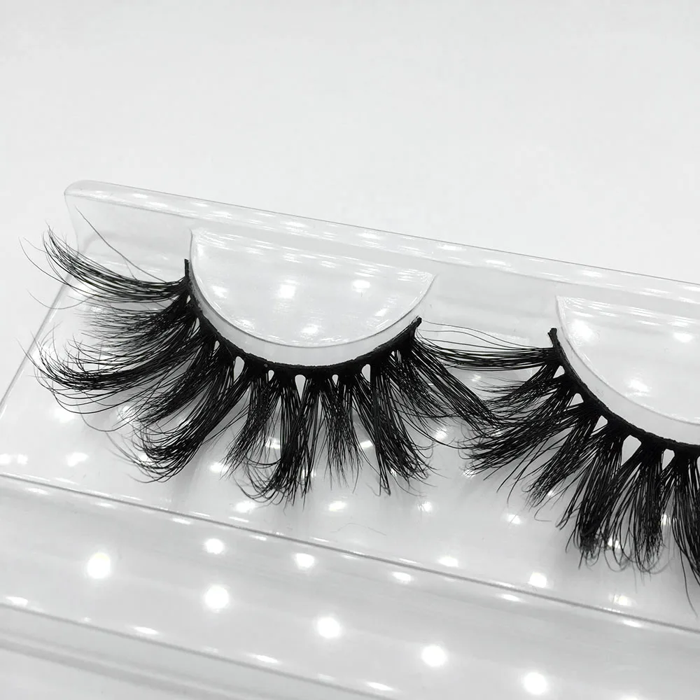 

25mm Long 3d Mink Lashes Extra Length Mink Eyelashes Big Dramatic Volumn Eyelashes Strip Thick False Eyelash 1 Pair