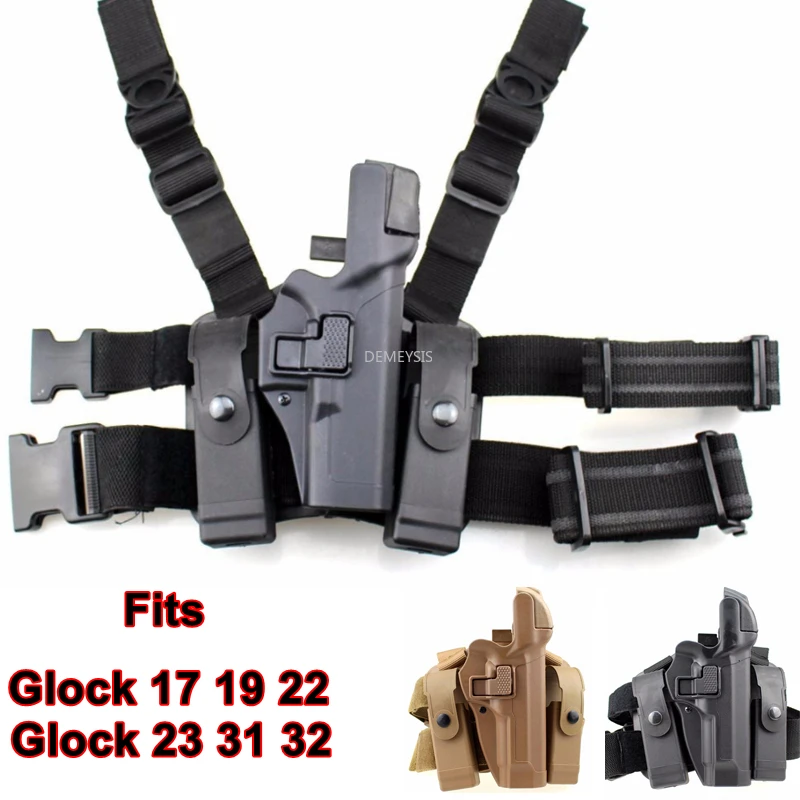 

Чехол для пистолета Glock 17 19 22 23 31 32, чехол для страйкбольного пистолета, охотничьего пистолета, с сумочкой для магазина