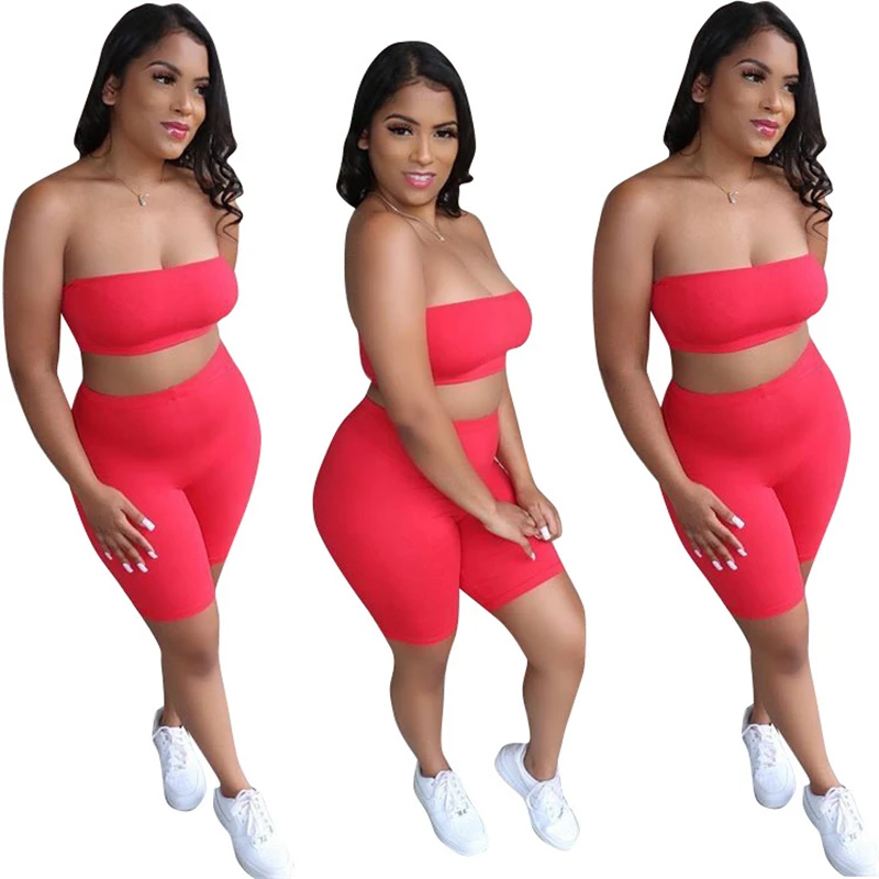 Adogirl женский однотонный комплект из двух предметов без бретелек короткий топ