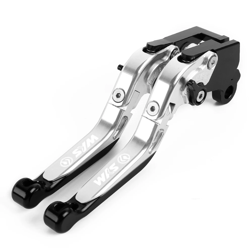 Silver BK Аксессуары для мотоциклов CNC алюминиевые регулируемые складные тормозные рычаги сцепления для Sym MAXSYM 400 400i 600 600i MAXSYM400i 600i - Цвет: Silver BK