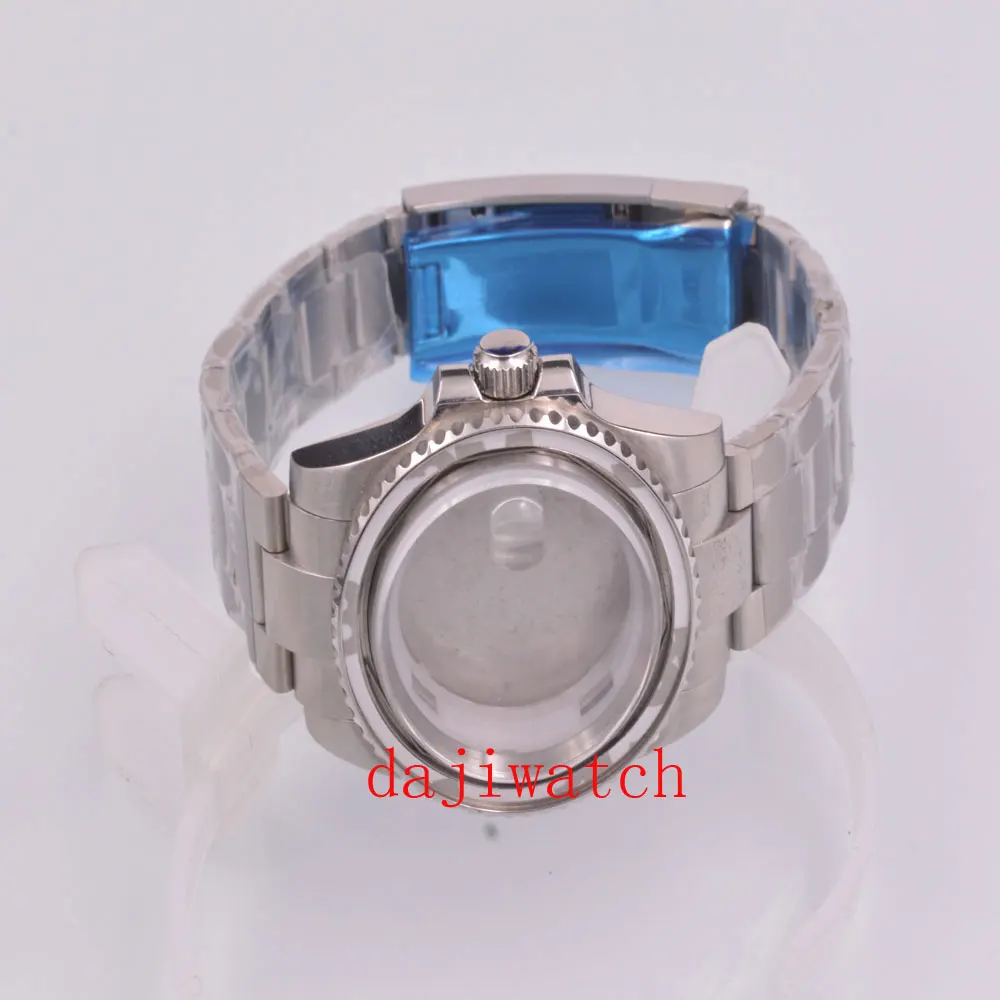 

40mm Stainless Steel Sapphire Glass Watch Case fit ETA 821A 2836 Movement