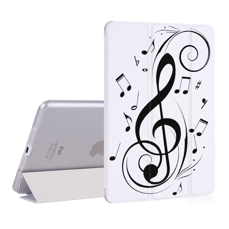 

В виде скрипичного ключа, чехол для Apple iPad 7th Gen 2019 10,2 ''принципиально окрашенные искусственная кожа Стенд Folio чехол для iPad Mini 2 3 4 Air Smart Cover