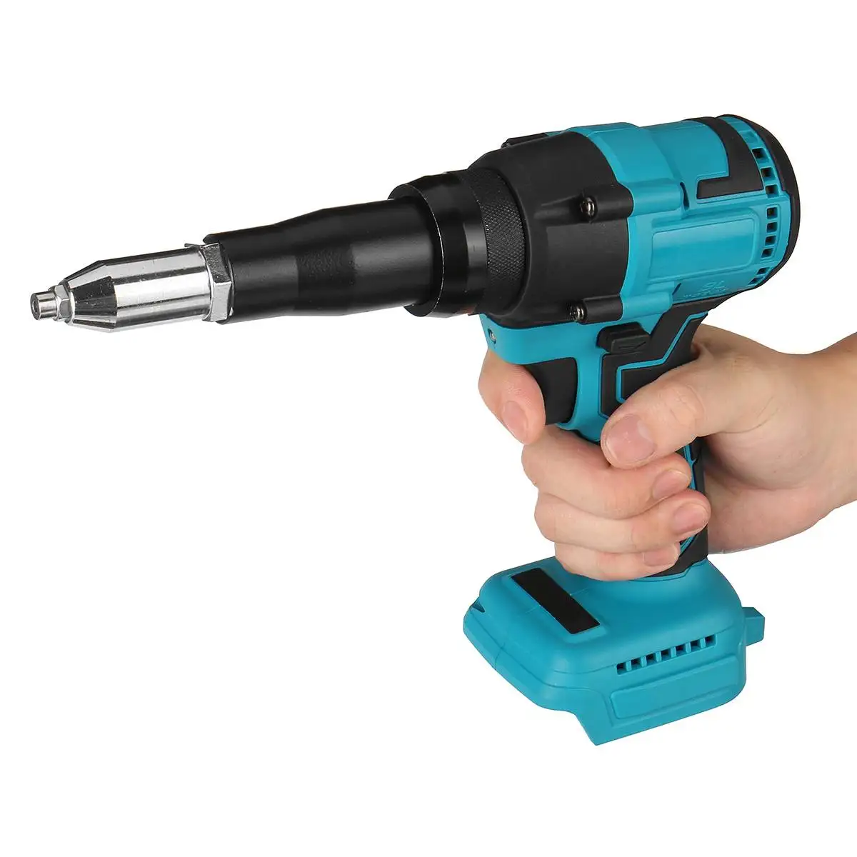 

Cordless Electric Rivet Gun10000N 2.4-4.8mm Non-slip Handle LED Light Cordless Drill Rivet For Makita 18V Battery (Not included)