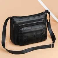 pu leather crossbody bags simple%c2%a0solid color summer multi pocket handbags female simple totes for women 2020 trend