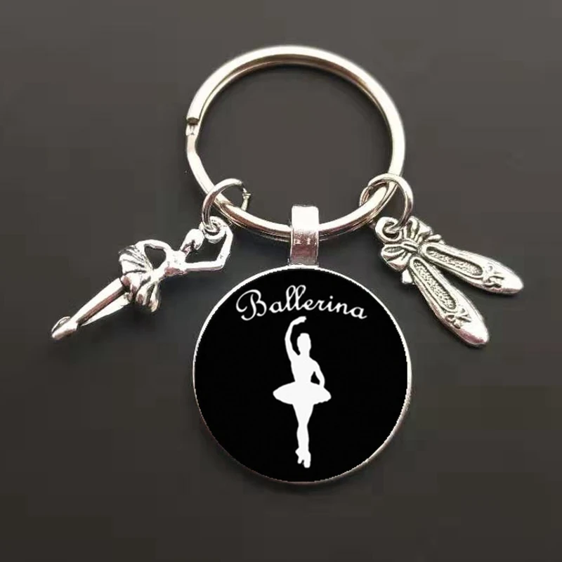 Винтажный брелок в виде балерины женский элегантный балетный танцевальный