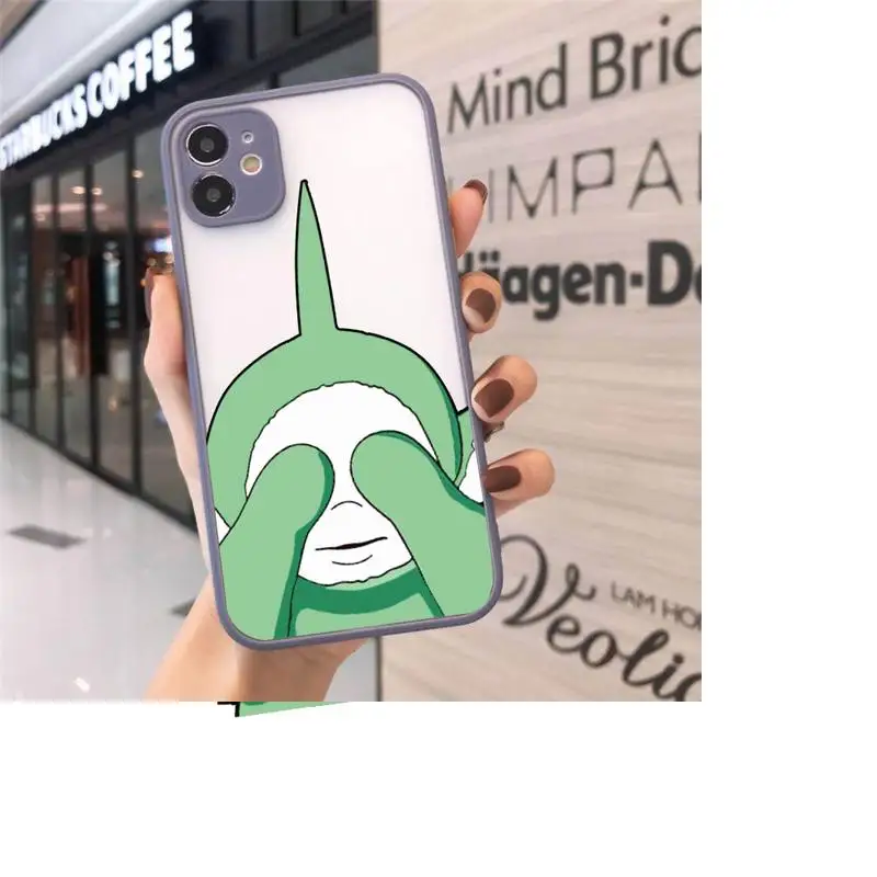 

Cute Teletubbies cartoon Phone Cases matte transparent For iphone 7 8 11 12 plus mini x xs xr pro max cover