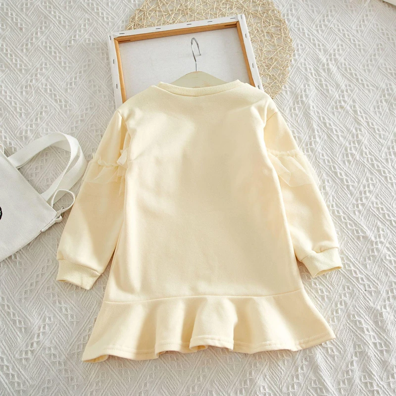 Осень 2019 высококачественные модные детские платья для девочек однотонная одежда