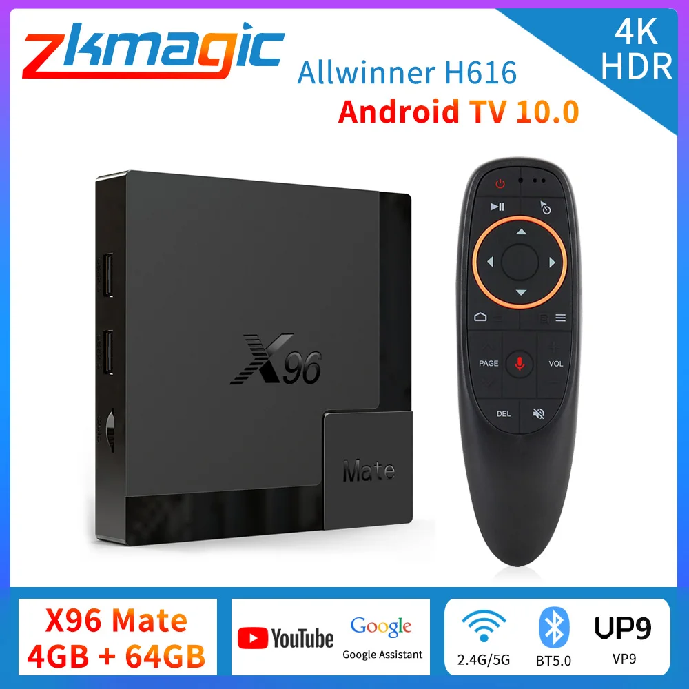 X96 Mate Android 10 Smart TV Box Allwinner H616 4 Гб 64 оперативной памяти 32 встроенной