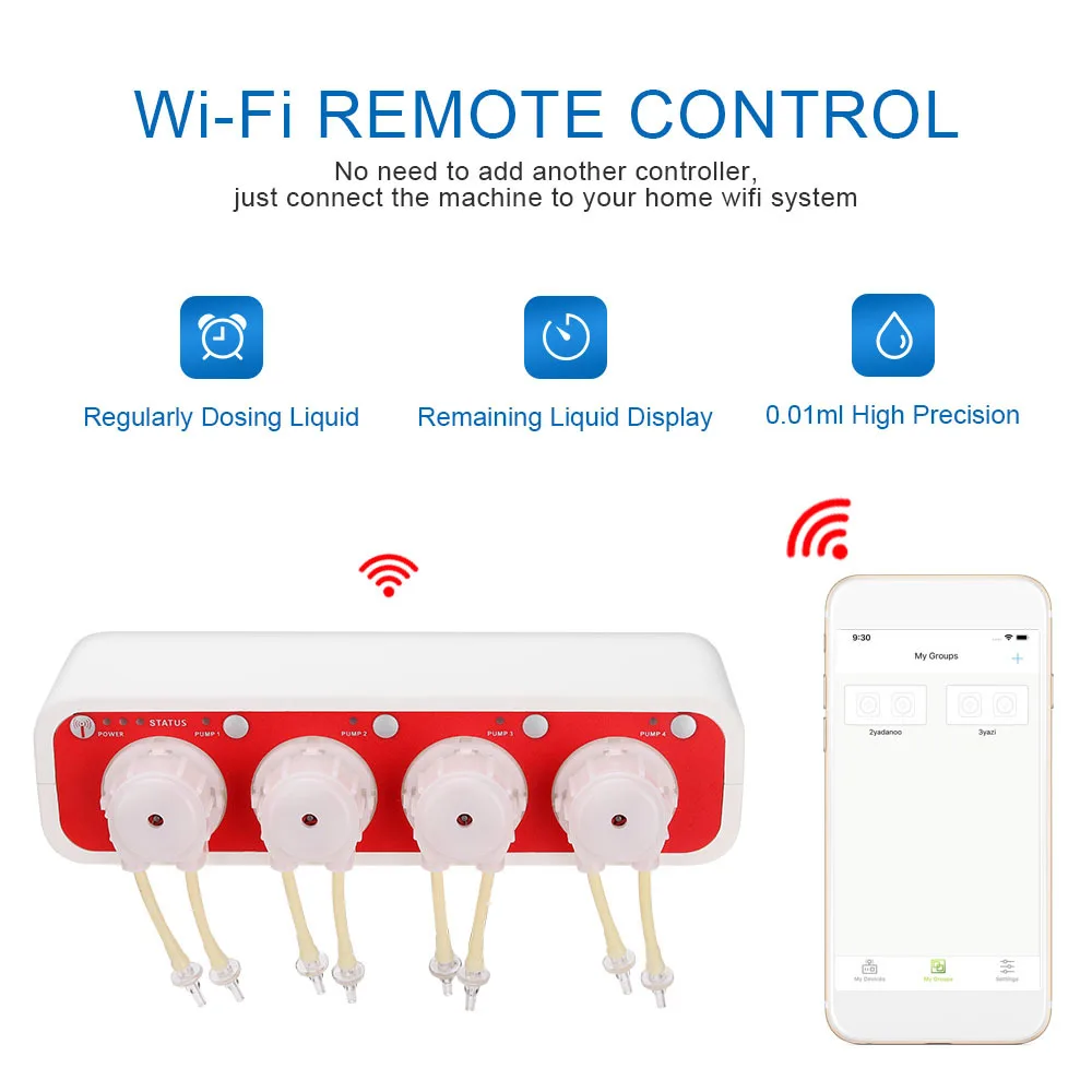 Дозирующий насос JEBAO автоматический перистальтический с Wi-Fi и коралловым