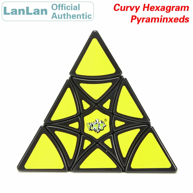 LanLan Curvy Hexagram 3x3x3 Pyramid Magic Cube 3x3 Speed Puzzle Antistress Educational Toys For Children