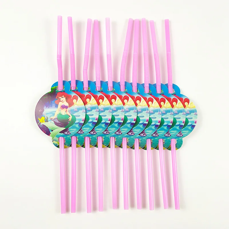 Набор одноразовой посуды для вечеринки Русалка бумажные стаканчики тарелки