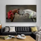 Чемпион, искусство на стену, черно-белая лошадь, фотография и принты для гостиной, домашний декор