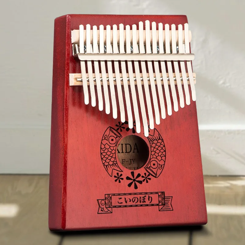 Kalimba 17 клавишное пианино Красивые Музыкальные инструменты из красного дерева для