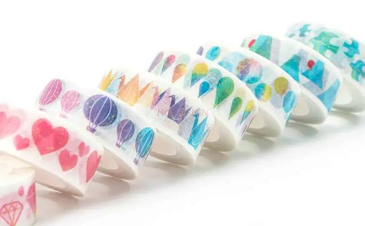 

1 шт. Акварельная и бумажная лента тысячи бумажных кранов Летающие птицы звездное небо любовь капли Фудзи горный аккаунт слезоточивая лента