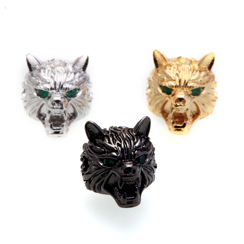 Бусины с волчьей головой для изготовления ювелирных изделий аксессуары сделай