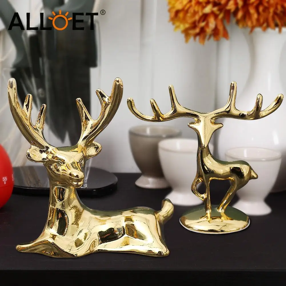 

Vintage Deer Sculpture Animal Elk Resin Statue Home Desktop Storage Ornament Elk Figurine Home Living Room Decor