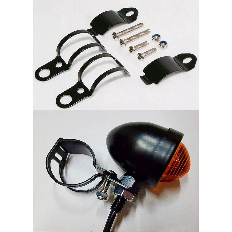 

2 Pcs Motorcycle Modified Turn Signal Light Mount Bracket Clamp 30-41mm