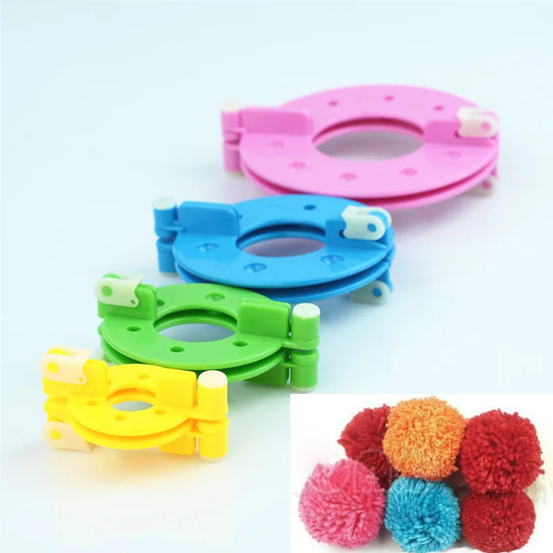 

8pcs 4 Sizes DIY pom pom maker Fluff Ball Weaver Needle Craft Knitting Tool wool needlework Set sewing accessories