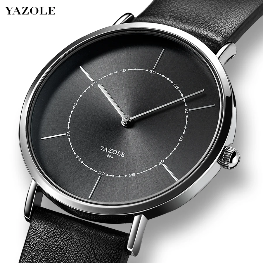 YAZOLE 2020 модные кварцевые часы мужские Топ бренд Роскошные Бизнес Мужские Простые