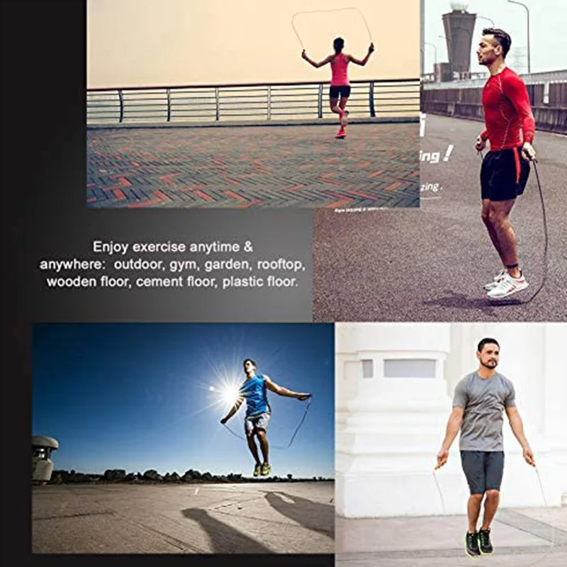 Горячая AD Weighted Скакалка для тренировки скакалка Регулируемая мужчин женщин