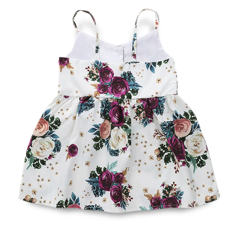 Платья для девочек летнее платье с цветочным рисунком милый сарафан принцессы