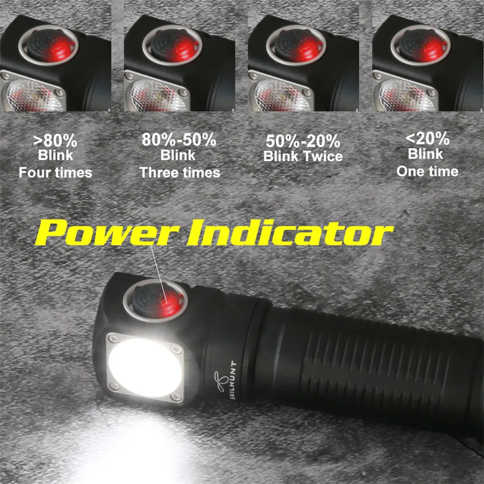 Skilhunt H04 H04R H04F Cree XM-L2 светодиодный фонарь для фар два пользовательских UI RCR123 CR123A 18650 налобный фонарь с магнитом плоский хвост