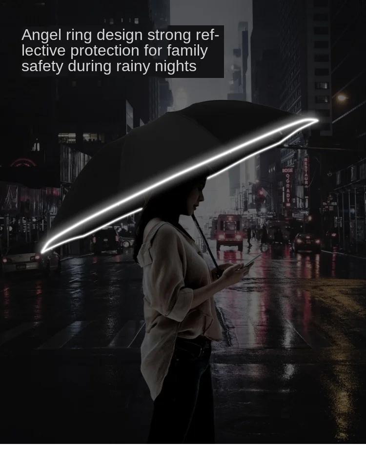 Зонт с фонариком автоматический складной зонт от шторма одной кнопкой|Зонтики| |