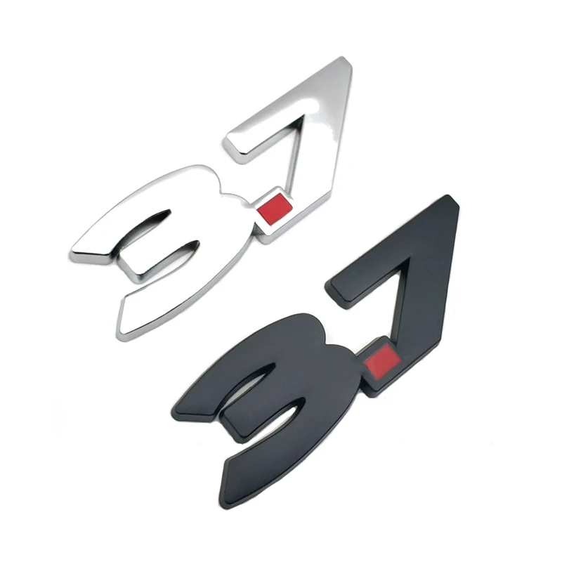 

3D Metal Car Emblem 3.7 Side Fender Sticker 3.7L Letter Rear Trunk Badge Stickers and Decals For Ford Mustang Accessories