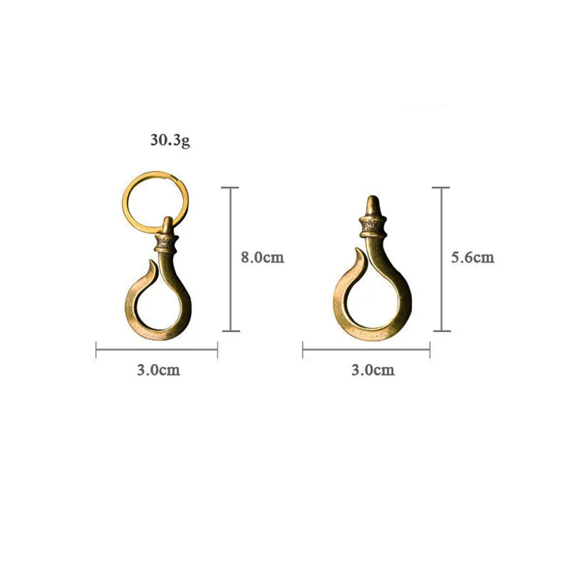 Модный латунный u образный брелок Круглый пояс крючок поясные подвески ювелирный