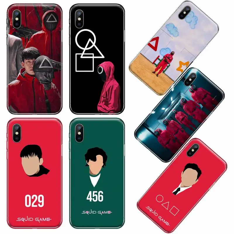 

squid game Korean TV series Phone Case Transparent soft For iphone 12 11 13 7 8 6 s plus x xs xr pro max mini