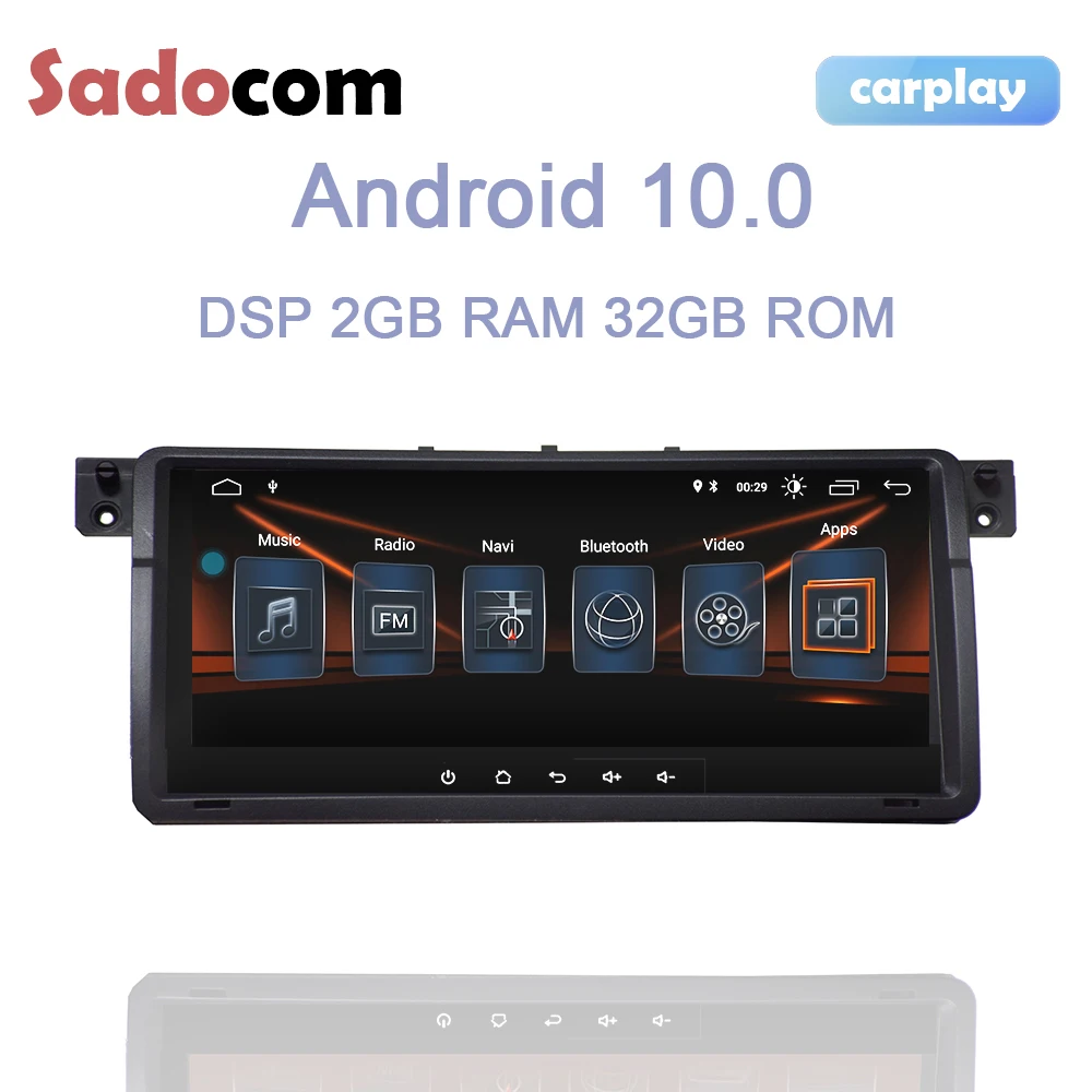 8 &quotAndroid 10 0 RDS Авторадио 4 ядра 32 Гб ПЗУ 2 ОЗУ автомобильное аудио DVD GPS радио Glonass для