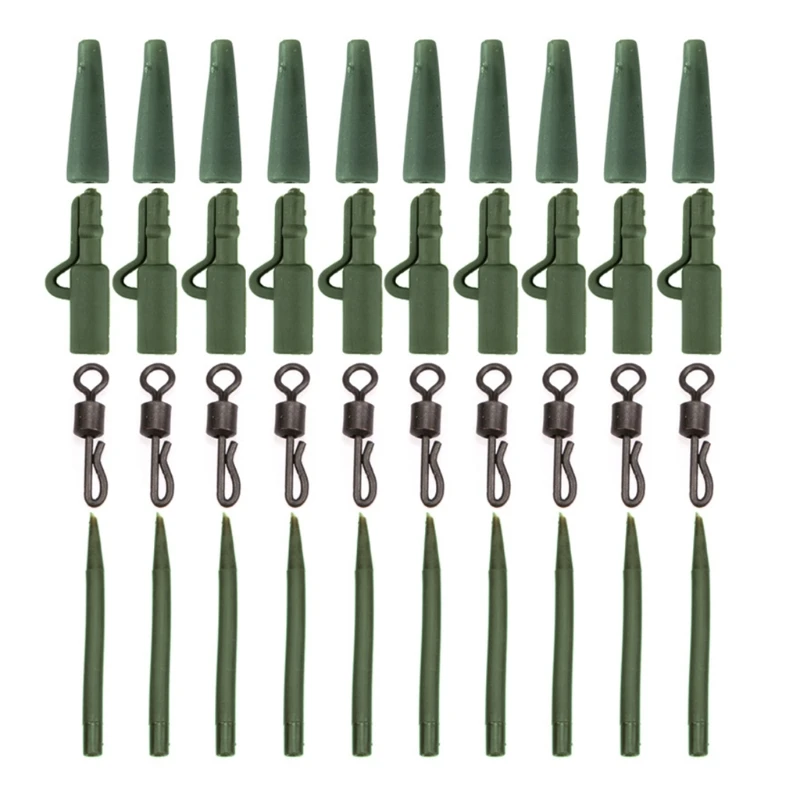 40 шт. аксессуары для ловли карпа свинцовый зажим быстросменный поворотный хвост