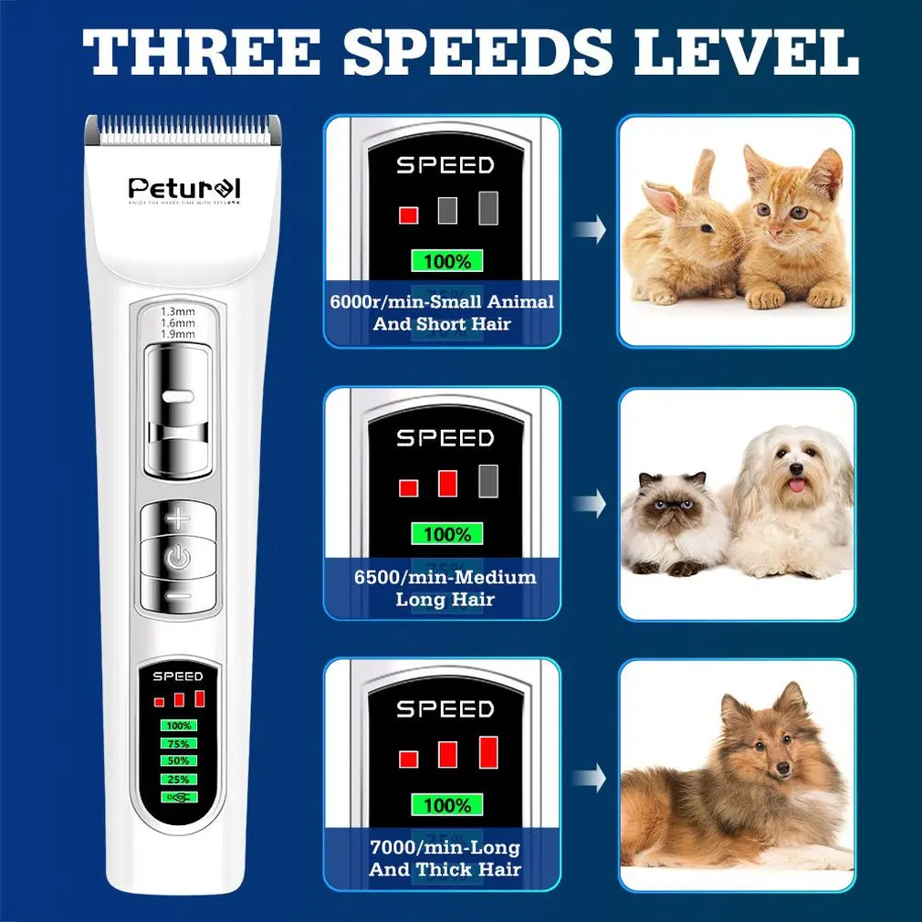 

D3 Pet Clippers Cat Shaver Pet Supplies Hair Clipper Titanium Plated Ceramic Cutter Head Pet Electric Clipper