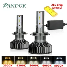 PANDUK H7 светодиодный H4 H11 H8 H1 HB3 9005 9006 светодиодный HB3 Canbus фары лампы света автомобиля зэс 12000LM 72 Вт 80 Вт 4300K 6000K 8000K 12V светодиодные лампы
