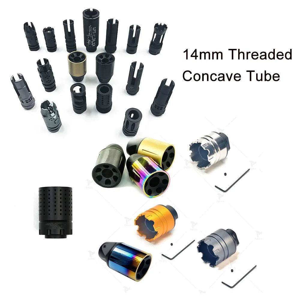 

Alloy CCW SLR SLH 14mm Negative Thread Barrel Brake Cap Airsoft AEG GBB AR15 M4/M16 Airgun Paintball Accessories