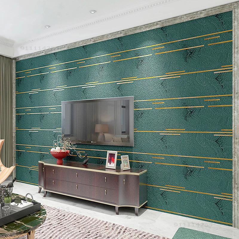 

3D marble horizontal stripes embossed non-woven suede TV background wallpaper modern bedroom living room wallpaper