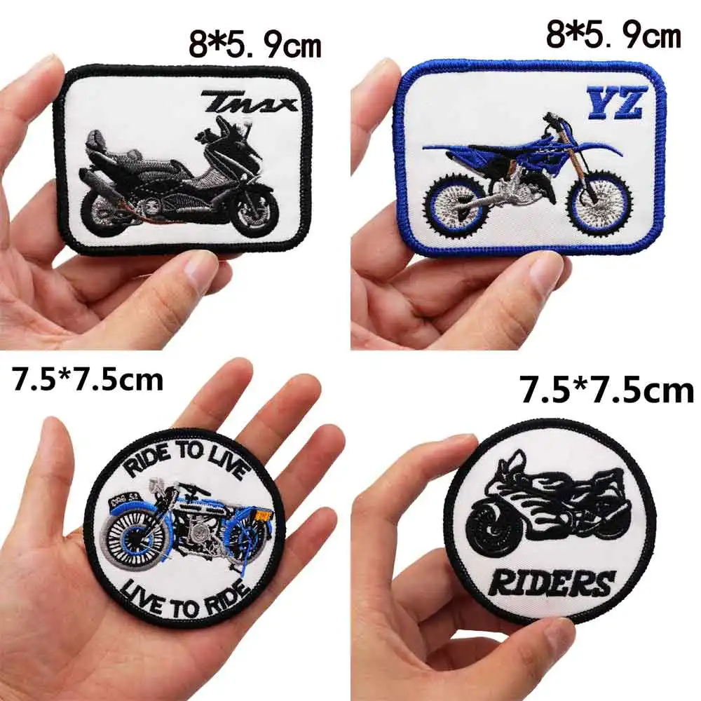 

LIVE TO RIDE MOTORCYCLE iron on backing embroidered PATCH