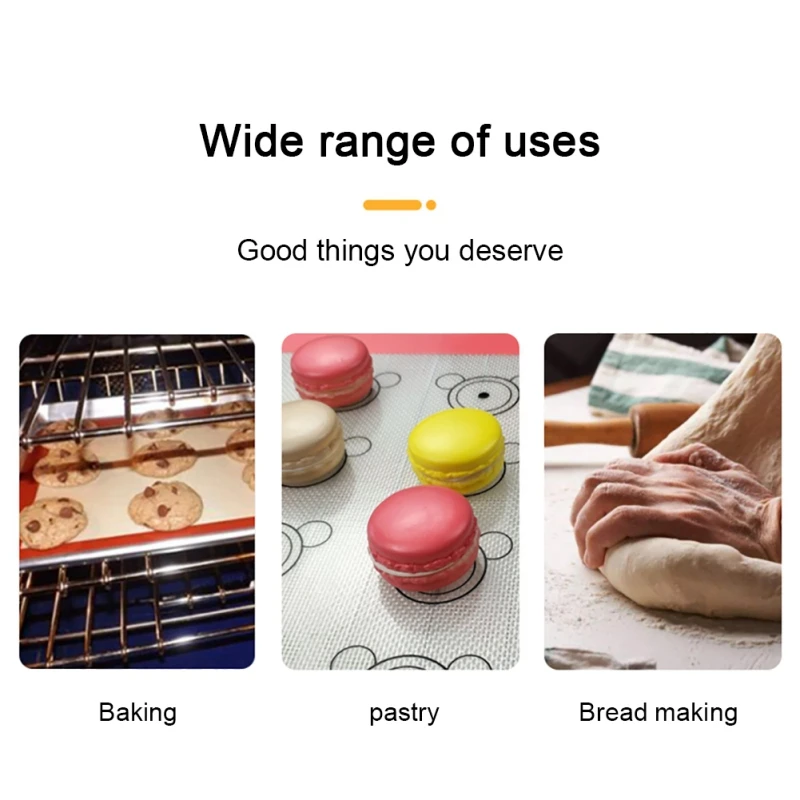 

Norbi Non-Stick Silicone Baking Mat Pad Sheet Baking Pastry Tools Mat for Cake Cookie Macaron Heat Resistance Pad 2021 New