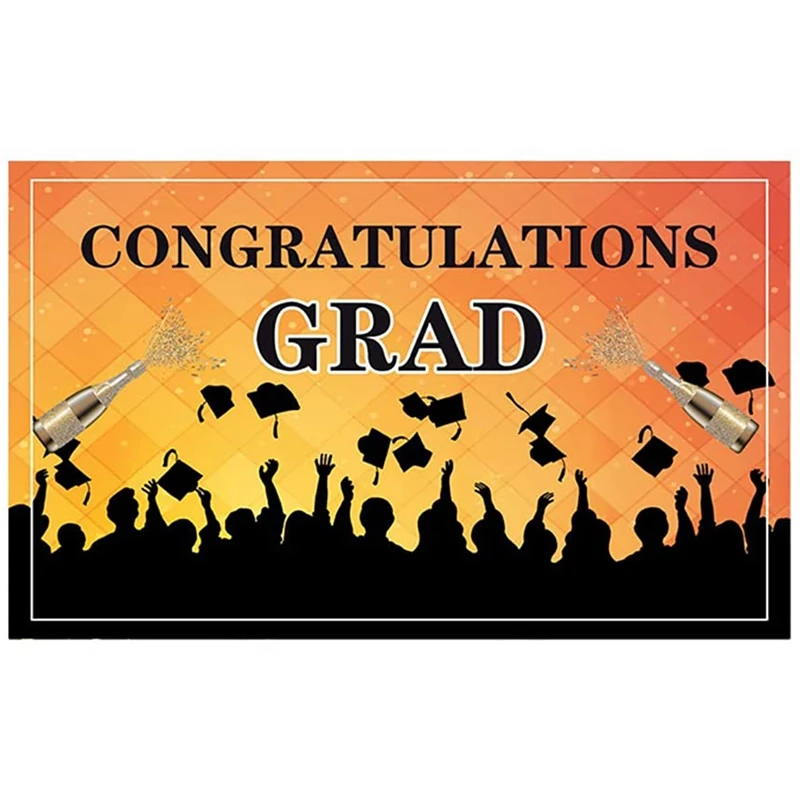 

Graduation Party Backdrop Banner Extra Large 71x43.3 Inch Photo Booth Props(Random Style)