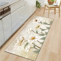 home anti slip entrance doormat kitchen carpet bedroom living room hallway floor rug 3d flowers pattern decorations bedside mat