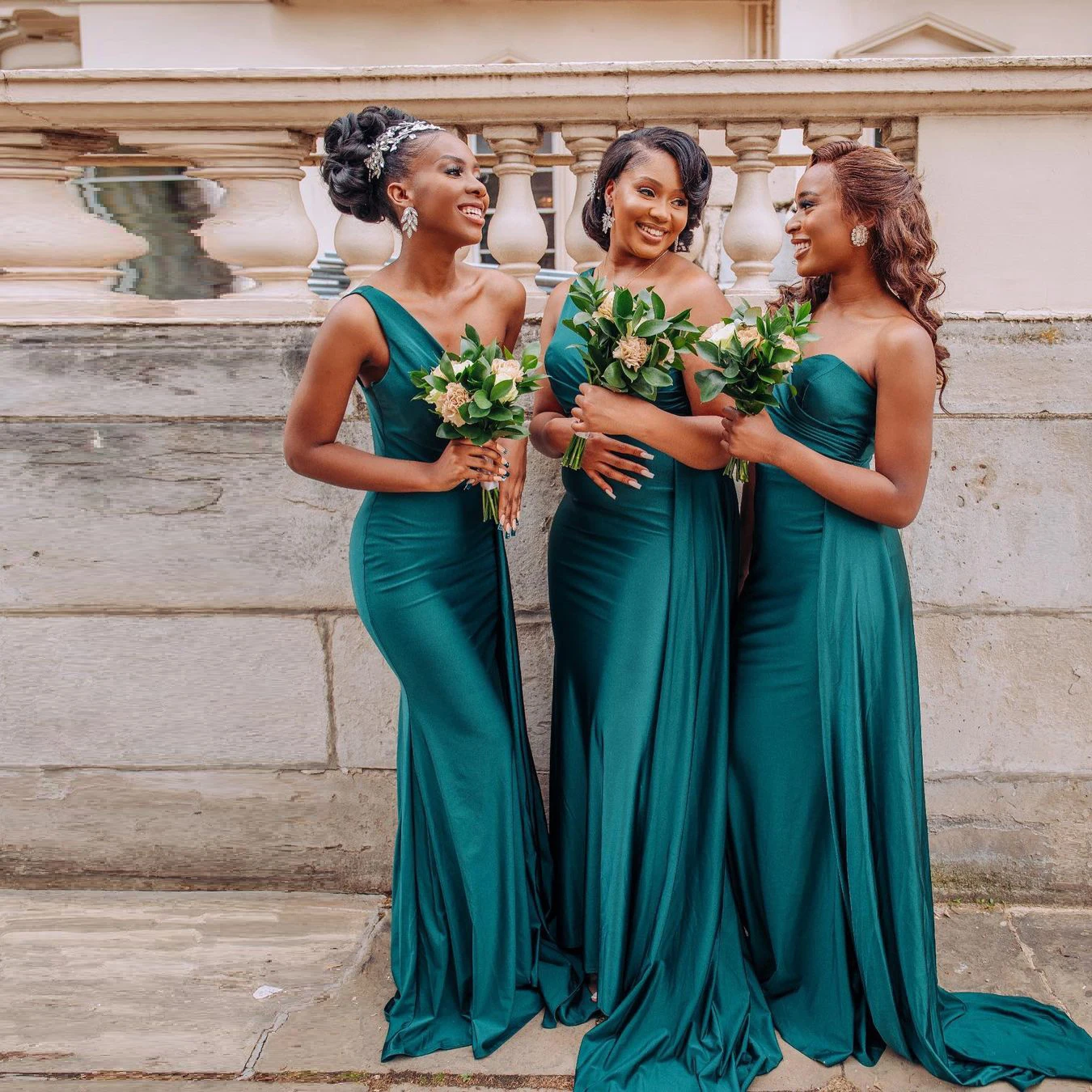 

Simple Elegant Mermaid Bridesmaid Dresses One Shoulder Floor Length Women Long Satin Wedding Party Dress Prom Gowns Custom Made