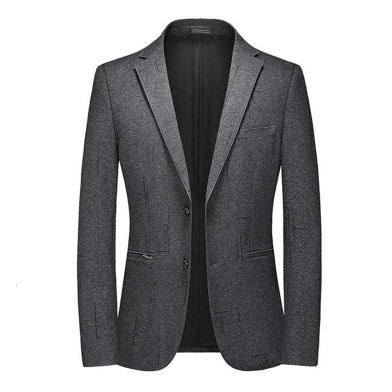 

Autumn Casual Suit Korean Slim Fit Business Blazer Dress Suit Mens Coat Americanas Para Hombre De Vestir Dark Grey Blazer Hombre